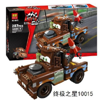 เข้ากันได้กับ Building Blocks Car Story Series McQueen Plate Racing ประกอบรถของเล่นเพื่อการศึกษา Mi