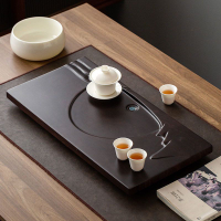 整版茶盤茶具套裝家用中小型茶臺直排水式泡茶桌簡約托盤