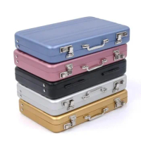 New Aluminum Storage Box Business ID Credit Card Holder Mini Suitcase Bank Card Box Holder Jewelry Case Organizer Rectangle