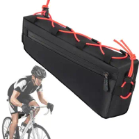 Bicycle Triangle Storage Bag Road Bike Accessories Bag Waterproof Embossed Zipper Cycling Frame Pouch Bag For Road Bike MTB