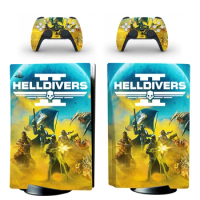 Game Helldivers 2 PS5 Disc Skin Sticker Decal Cover for Console Controller PS5 Disk Skin Sticker Vinyl