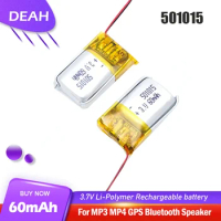501015 3.7V 60mAh Rechargeable Lithium Polymer Battery For MP4 Bluetooth Earphone Video Pen GPS Walkie Talkie Smart Watch 501115