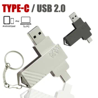 USB Flash Drive 128GB Metal USB 2.0 Pen Drive 64GB Type C High Speed Pendrive 32GB Mini Flash Drive Memory Stick