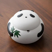 Porcelain Cute Panda Ashtray Smoking Holder Ash Tray Household Living Room House Merchandise Home Decor
