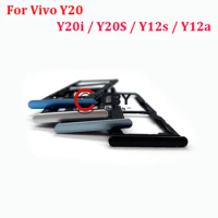 10PCS For Vivo Y20 / Y20i / Y20S / Y12s / Y12a Sim Card Reader Holder Sim Card Tray Holder Slot Adapter Replacement parts