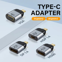 USB Type C to HDMI/VGA/DP/MINI DisplayPort Converter Cable Adapter 8K 4K 60HZ USBC USB-C for Mobile Phone Xiaomi TV MacBook iPad