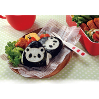 日本 Arnest 熊貓花樣海苔切模-飯糰.吐司-含海苔打孔器-讓海苔好咬開-不怕濕軟難咬-正版