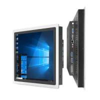 10.4" 12.1" 15 inch Embedded All In One PC IP65 Waterproof Frame 10 Points Industrial TouchScreen Panel PC For Windows 10pro