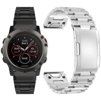 Quick fit Metal Stainless Steel Band For Garmin Fenix 5 5X Plus/Fenix 3 hr/MARQ Watch Strap Bracelet Replacement accessories