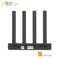 Zbtlink 4G WiFi Router SIM Card 300M 1200Mbps Home Hotspot 2.4ghz 5ghz Wi-Fi Roteador 2*LAN NL668-EAU Modem 4*Antenna for Europe