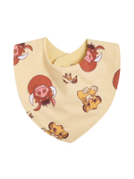 ผ้ากันเปื้อนเด็กทารกผู้ชาย พิมพ์ลายการ์ตูนดิสนีย์ Lionking & friend สีเหลือง