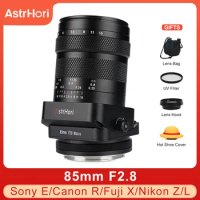 AstrHori 85mm F2.8 Full Frame Macro Tilt-shift Manual Lens for Sony E Nikon Z Fuji X Canon R RF EOSR Leica L Sigma L a7miii xt30