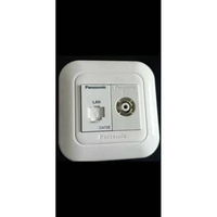 Panasonic Wide Series Outlet TV dan Data Lan Cat5 / Cat6 TV + Data Cat6