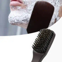 Beard Brush Clear Dandruff Harmless Boar Bristles Man Beauty Oil Head Grooming Duster Boar Bristle Beard Brush Men Face Massage