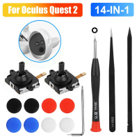 Bộ sửa chữa joystick analog 3D 14‑trong‑1 cho Oculus Quest 2, hỗ trợ điều khiển cảm ứng và sửa chữa 