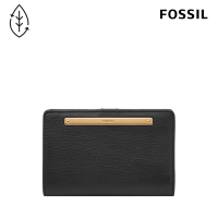 FOSSIL Liza 輕巧型真皮短夾-黑色X金飾片 SL7986G001