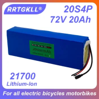 New 72V 20Ah 21700 Li-ion battery for e-bikes e-scooters golf carts with built-in 50A BMS compatible up to 3600W motor