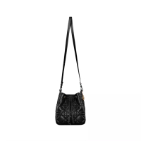 Christian Dior D-Motion Medium Bag Macrocannage Crinkled Calfskin Black