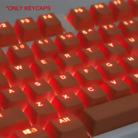 Mechanical Keyboard Keycaps Orange Color ABS Transparent Backlight OEM Profile 108 Keys Suit for Anne Pro 2 GK61 GK64 PC Game