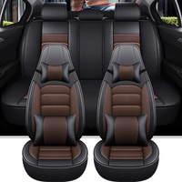 Leather Universal Car Seat Covers Full Set For Dodge Durango Mercedes W205 Hyundai HB20 Toyota Hilux Suzuki Vitara Accessories