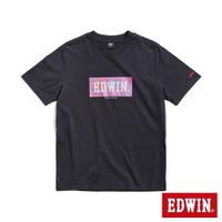 EDWIN 數位煙霧BOX LOGO短袖T恤-男款 黑色