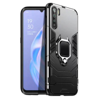For OPPO A91 Shockproof Armor Case for OPPO A91 A31 F15 A5 A9 2020 Ring Stand Cover for Realme X50 Pro Reno 2Z 2F Find X2 Neo