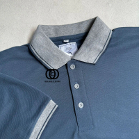 Baju Kaos Polo Shirt Katun Pria Polos Kerah Kombinasi List Lengan Pendek Basic Shirt Polo Pria Wanit