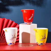 公道杯茶漏陶瓷家用茶海白瓷過濾分茶器裝茶器公平杯均杯分茶器