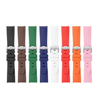 20mm 21mm 22mm 矽膠彎頭防水橡膠錶帶 代用歐-米茄 Casio rolex 迪通拿等