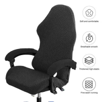 Comfortable Touch Gaming Chair Cover Thickened Elastic Gaming Chair Cover with Zipper Closure Protection for Computer Office