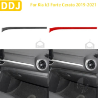 For Kia K3 Forte Cerato 2019 2020 2021 Accessories Carbon Fiber Car Interior Co-pilot Instrument Panel Sticker