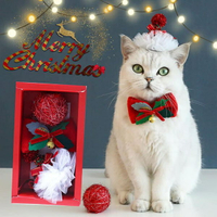 『台灣x現貨秒出』聖誕節帽子/項圈/毛毛球寵物裝扮禮盒 聖誕節項圈 貓聖誕 狗聖誕 貓項圈 貓帽子