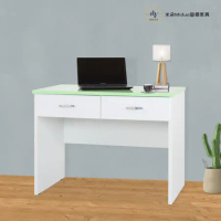 【米朵Miduo】兩抽塑鋼書桌 電腦桌 防水塑鋼家具(寬100*深60*高75公分)
