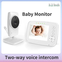 Baby Monitor Two-Way Voice Intercom 3.2 Inch Wireless Monitor Room Temperature Monitoring Infrared Night Vision Lullaby SM32