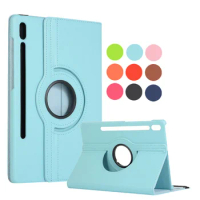 SHU Case for Samsung Galaxy Tab S8 Ultra S7 Plus FE PU Leather 360° Rotating Flip Smart Sleep Stand for Samsung Tab S7 FE Case