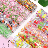 20cm*30cm Jelly Vinyl Rolls Halloween Bread Halloween Cat Candy Printed PVC Fabric Leather For Bows Shoes Handbags J1654
