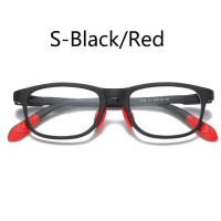Kacamata Anak Anti Radiasi Blueray Normal Frame 2105 Plastik Lentur - Hitam Merah Fashion