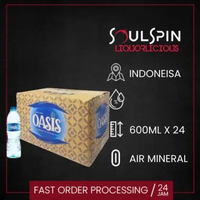 Oasis Natural Mineral Water 600ml PET [ Dus isi 24 Botol Plastik ]
