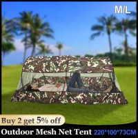 Folding Portable Mosquito Net Trips Mesh Tent With Zipper Outdoor New Camping Mosquito Net Tent With Bottom For Trips Single Bed
