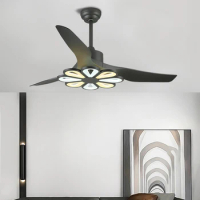 KaiXiang® Creative Flower Frequency Conversion DC Motor 35W Ceiling Fan Light Living Room Dining Room Bedroom Fan Light 220V