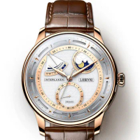 Switzerland Luxury Brand LOBINNI Seagull ST2153 Automatic Mechanical Men Watches Sapphire 50M Waterproof Luminous Clocks L17011