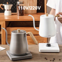 110V/220V Electric Kettle Gooseneck Jug 800ml Home Hand Brew Coffee Pot Thermo Pot Slender Mouth Pots Smart Kettle Teapot 1000W