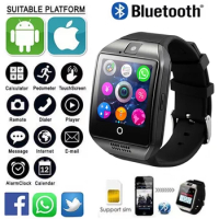 2023 Q18 Sport Men Smart Watch With Sim Card Connect Whatsapp Facebook Twitter Sync Waterproof Smartwatch Pedometer Russian Band