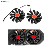 2pcs/set FDC10U12S9-C CF1010U12S 95mm RX580 RX590 GME GPU Video Card Cooler fan For XFX RX 590 580 VGA Video Card Cooling