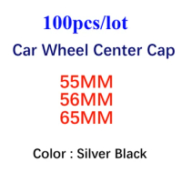 100pcs 55mm 56mm 65mm Car Wheel Center Cap Hub Caps Covers Badge For 3B7601171 1J0601171 6N0601171 Car Styling Car Accessories