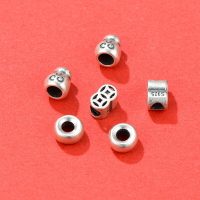 S925純銀定位珠素銀隔珠片DIY手工制作配件串珠手鏈項鏈配飾材料