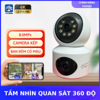 Camera Yoosee 2 Mắt trong nhà Xoay 360 Độ, Xem Đêm Có Màu, Đàm Thoại 2 Chiều