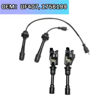 Car Ignition Coil &amp; Spark Plug Wire Kit for Mazda Protege MP3 Protege5 UF407,