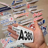 55 Pcs/lot Airline LOGO Toys Waterproof Cool Stickers Airline Airplanes Stickers Paper Sticker For Fashion DIY Plane Decoration