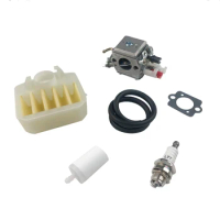 503283208 Carburetor Air Fuel Filter Line Kit for Husqvarna 340 345 346 350 351 353 Zama Chainsaw Carburetor Spark Plug Set